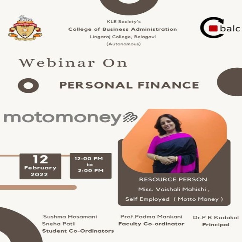 Webinar on Personal Finance