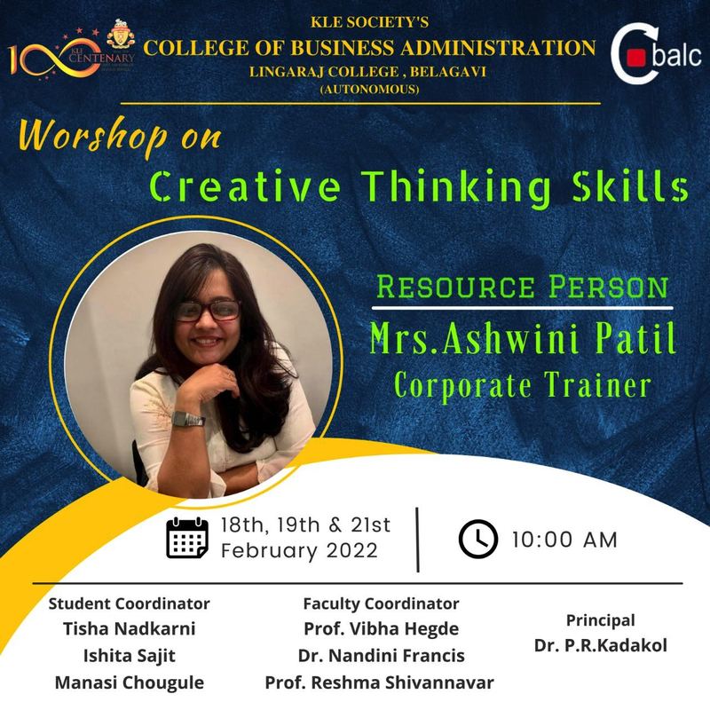 Workshop on Creative Thinking Skills